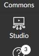 Canvas Studio icon on navigation strip on the left of the dashboard